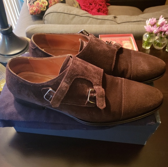 Brown Suede (11.5) Double Monk Strap by Suitsupply - Picture 5 of 8